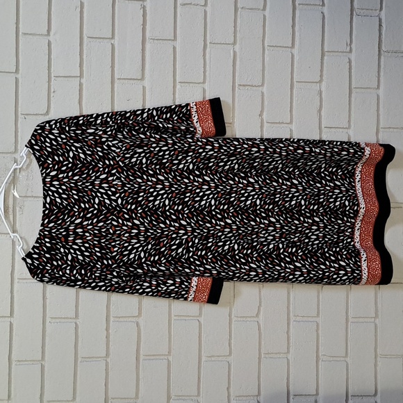 Nine West Fall Vibes 3/4 Sleeve Midi Dress. Size 10 NWOT - Picture 5 of 9